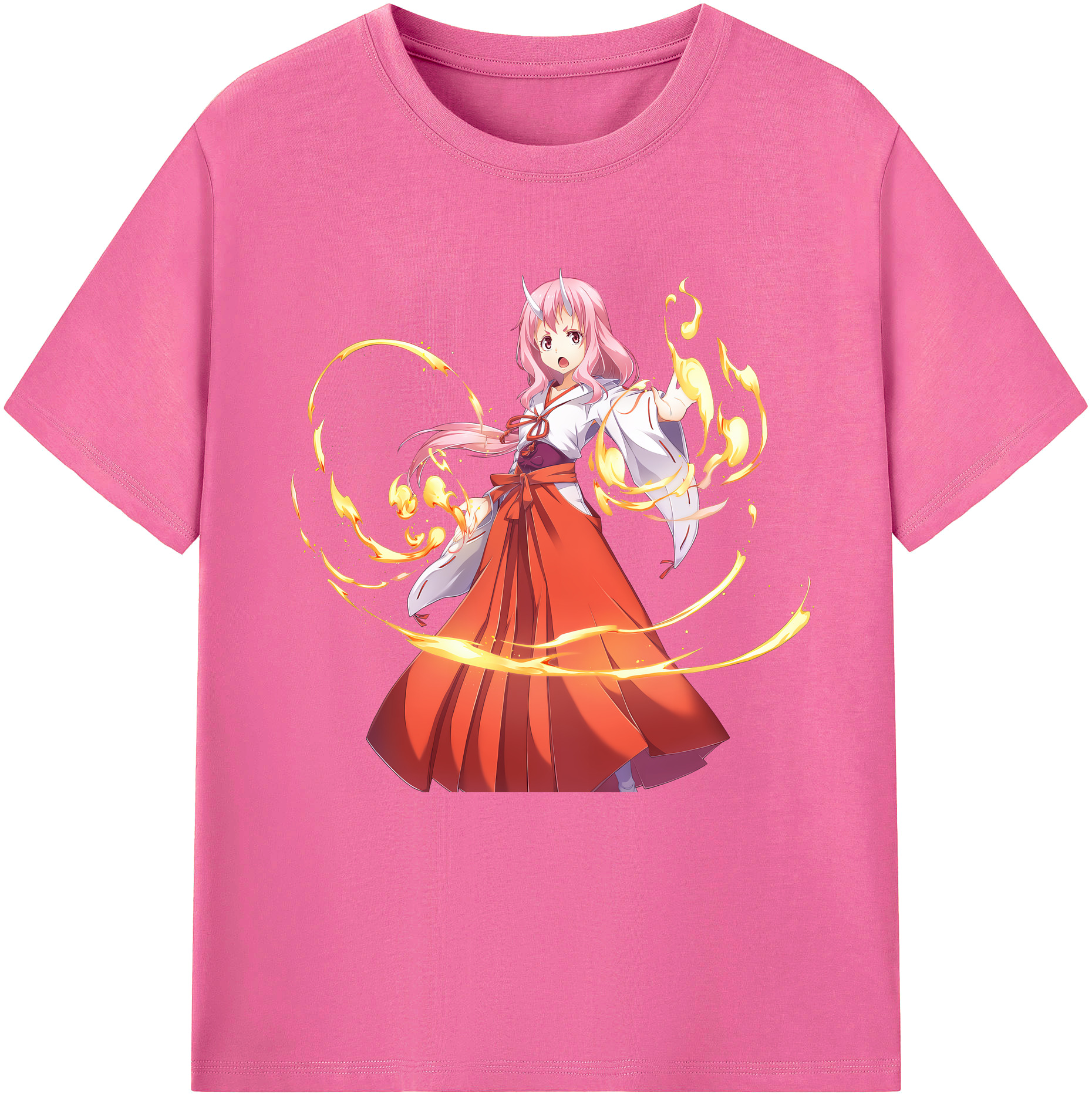 （画像用） 転スラ Regarding Reincarnated to Slime レディースカジュアルプリントTシャツ（綿100％）
